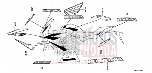 MARKE (2) CBR650FAJ de 2018